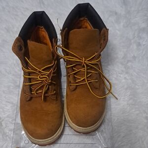 Timberland Kids Brown Lace-Up Boots Size 13
